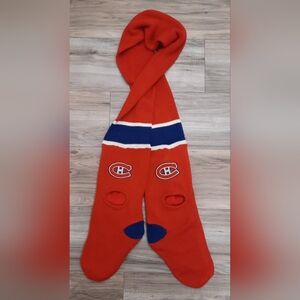 NHL Montreal Canadiens Scarf featuring a hockey socks design with deep pockets